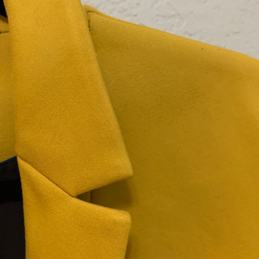 Boden Women's US Size 12R Mustard Yellow Stretch Jersey Blazer Office Career - Picture 4 of 14